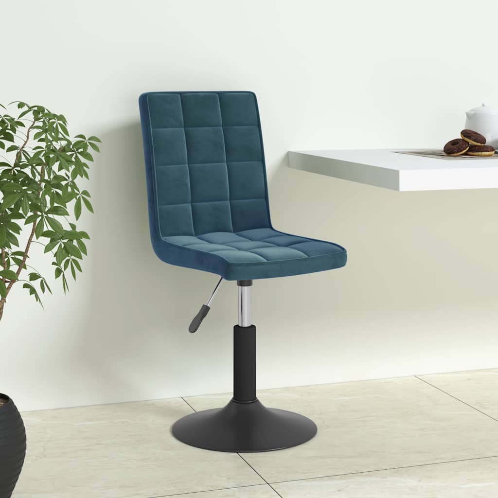 Eetkamerstoelen draaibaar 4 st fluweel blauw is nu te koop bij PeponiXL, paradijselijk wonen!