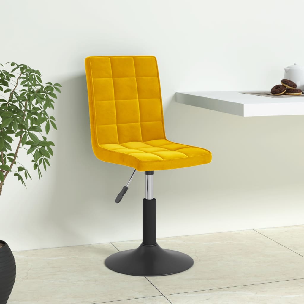 Eetkamerstoelen draaibaar 6 st fluweel mosterdgeel is nu te koop bij PeponiXL, paradijselijk wonen!