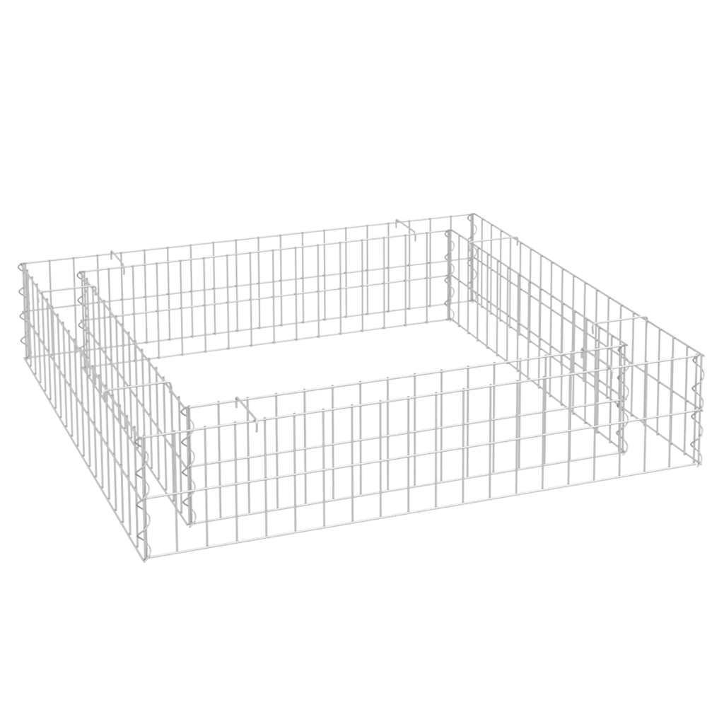 Gabion plantenbak verhoogd 100x100x20 cm gegalvaniseerd staal is nu te koop bij PeponiXL, paradijselijk wonen!