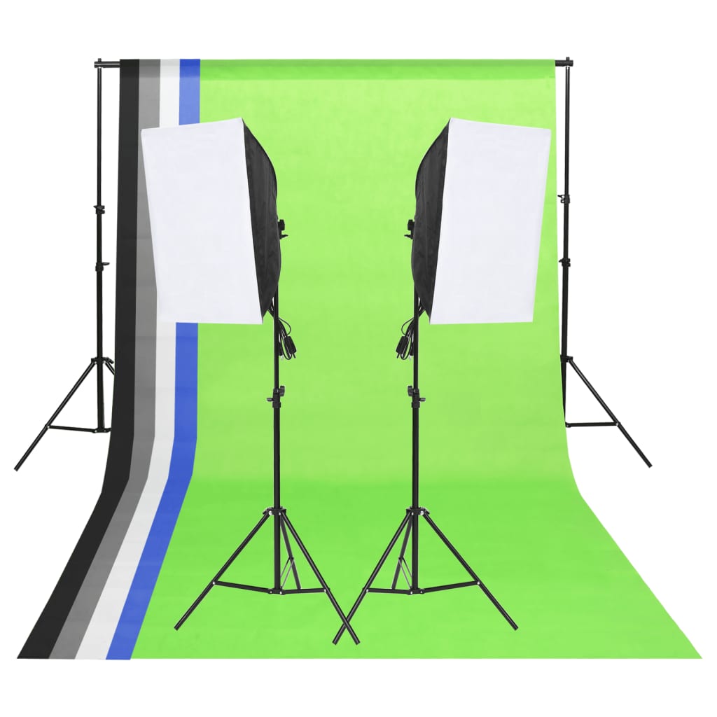 Studioverlichtingsset met achtergronden en softboxen is nu te koop bij PeponiXL, paradijselijk wonen!