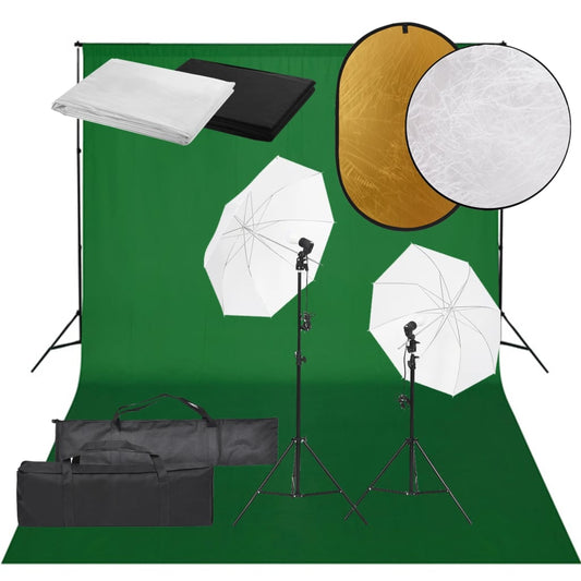 Fotostudioset met verlichtingsset, achtergrond en reflector is nu te koop bij PeponiXL, paradijselijk wonen!