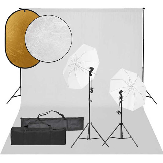 Fotostudioset met verlichtingsset, achtergrond en reflector is nu te koop bij PeponiXL, paradijselijk wonen!