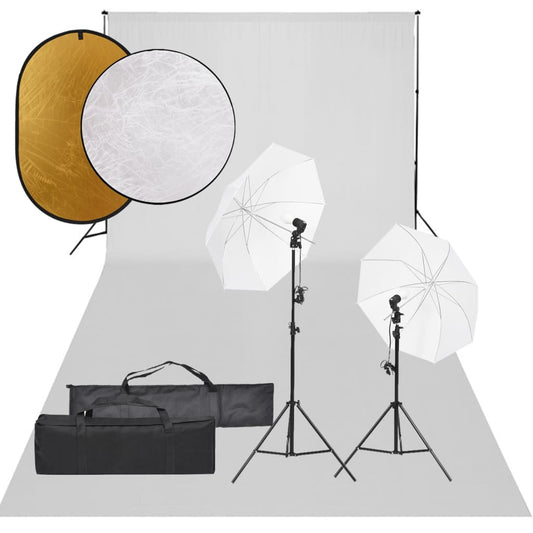 Fotostudioset met verlichtingsset, achtergrond en reflector is nu te koop bij PeponiXL, paradijselijk wonen!