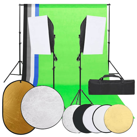 Fotostudioset met verlichtingsset, achtergrond en reflector is nu te koop bij PeponiXL, paradijselijk wonen!