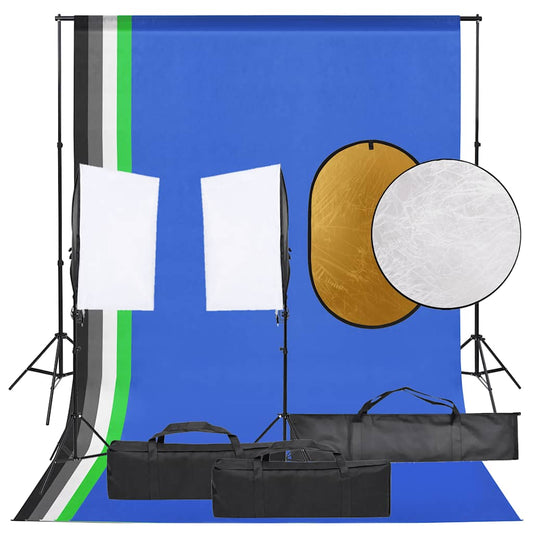 Fotostudioset met verlichtingsset, achtergrond en reflector is nu te koop bij PeponiXL, paradijselijk wonen!