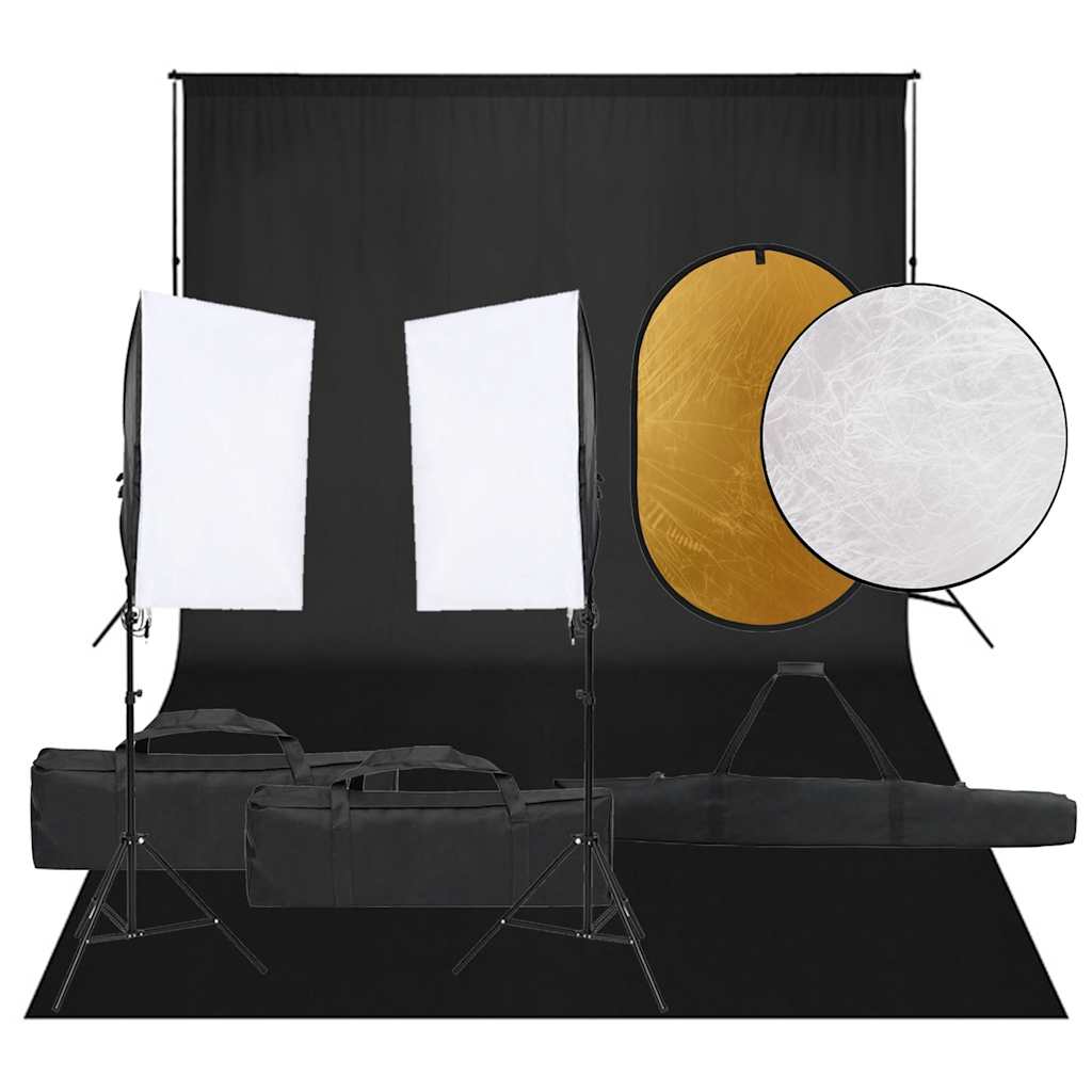 Fotostudioset met verlichtingsset, achtergrond en reflector is nu te koop bij PeponiXL, paradijselijk wonen!