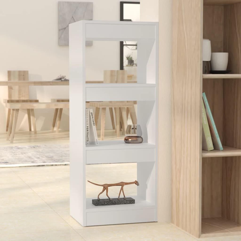 Boekenkast/kamerscherm 40x30x103 cm bewerkt hout wit is nu te koop bij PeponiXL, paradijselijk wonen!