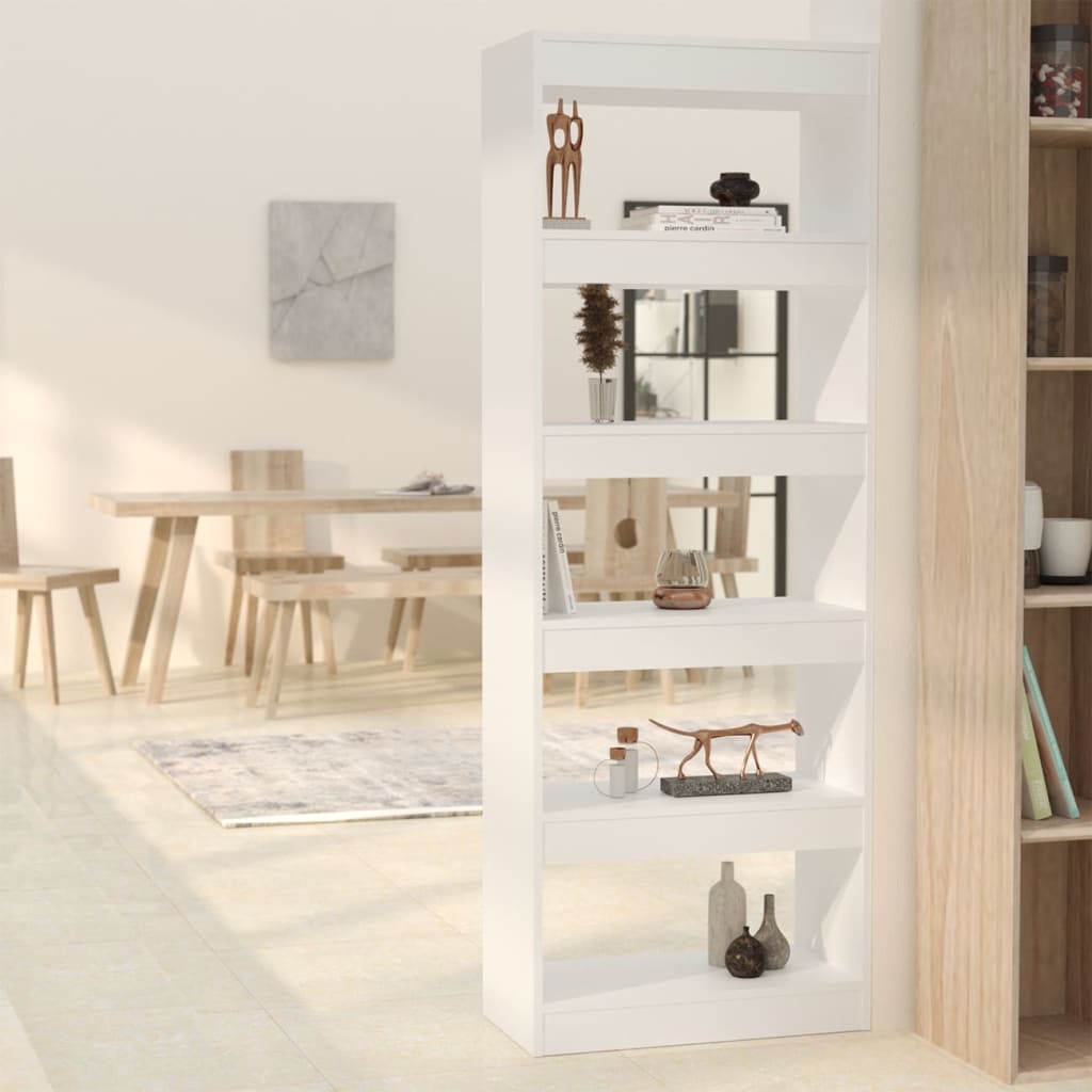 Boekenkast/kamerscherm 60x30x166 cm spaanplaat wit is nu te koop bij PeponiXL, paradijselijk wonen!