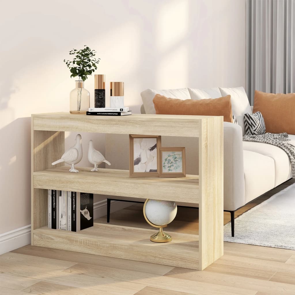 Boekenkast / kamerscherm 100x30x72 cm sonoma eikenkleurig is nu te koop bij PeponiXL, paradijselijk wonen!