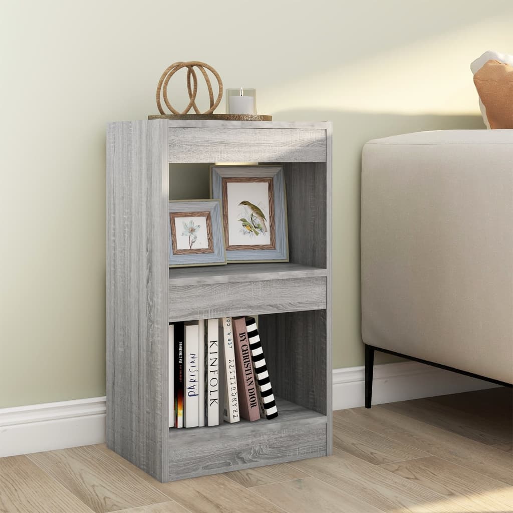 Boekenkast/kamerscherm 40x30x72 cm grijs sonoma eikenkleurig is nu te koop bij PeponiXL, paradijselijk wonen!