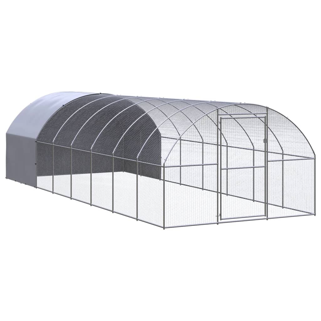 Kippenren 3x8x2 m gegalvaniseerd staal is nu te koop bij PeponiXL, paradijselijk wonen!