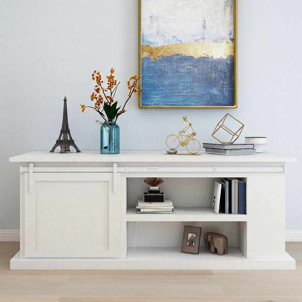 Ophangset voor minischuifdeur 200 cm koolstofstaal wit is nu te koop bij PeponiXL, paradijselijk wonen!