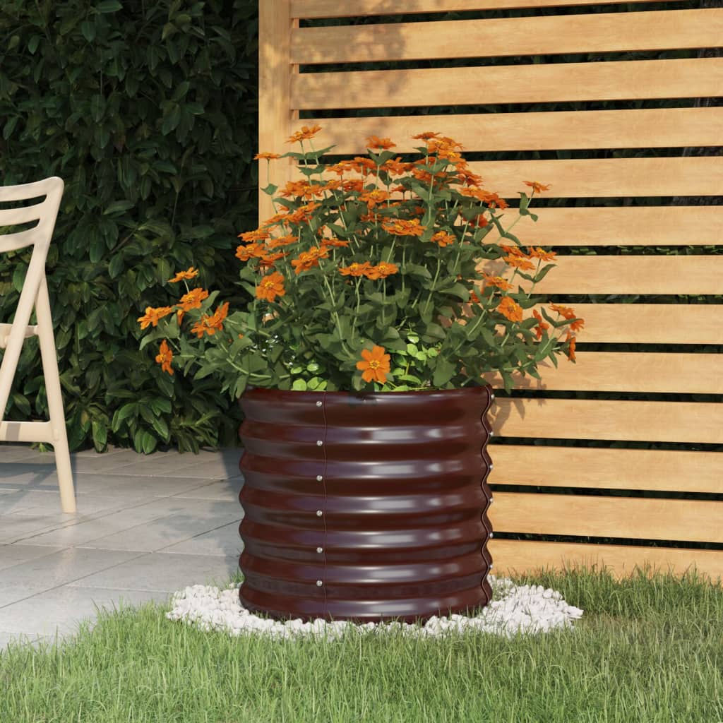 Plantenbak 40x40x36 cm gegalvaniseerd staal bruin is nu te koop bij PeponiXL, paradijselijk wonen!