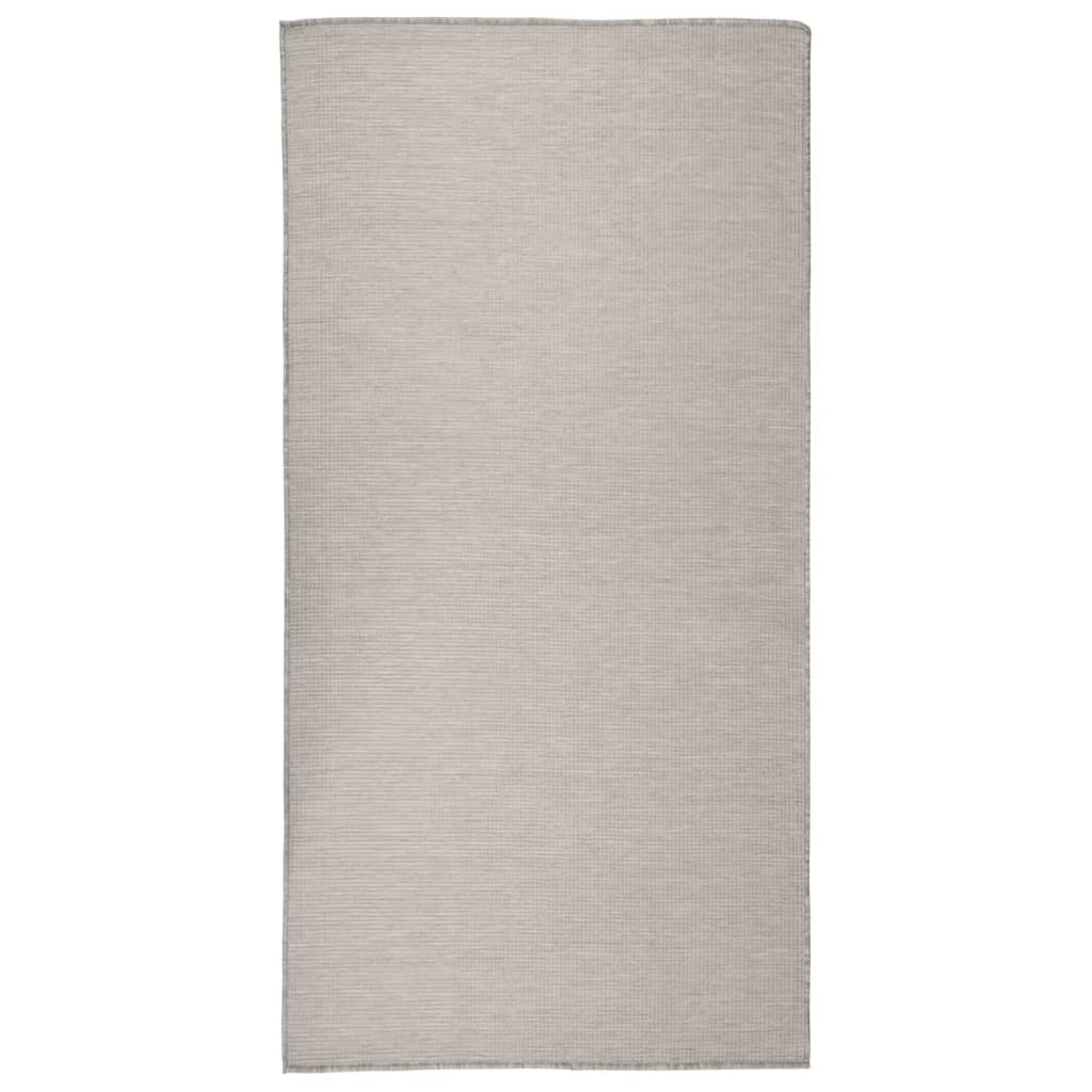 Buitenkleed platgeweven 100x200 cm lichtgrijs is nu te koop bij PeponiXL, paradijselijk wonen!