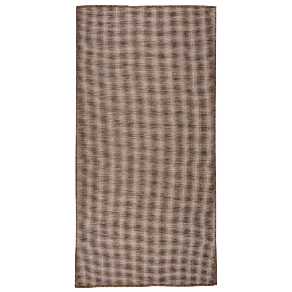 Buitenkleed platgeweven 100x200 cm bruin is nu te koop bij PeponiXL, paradijselijk wonen!