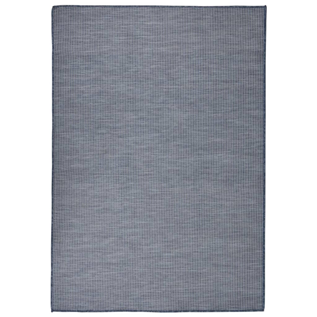 Buitenkleed platgeweven 160x230 cm blauw is nu te koop bij PeponiXL, paradijselijk wonen!