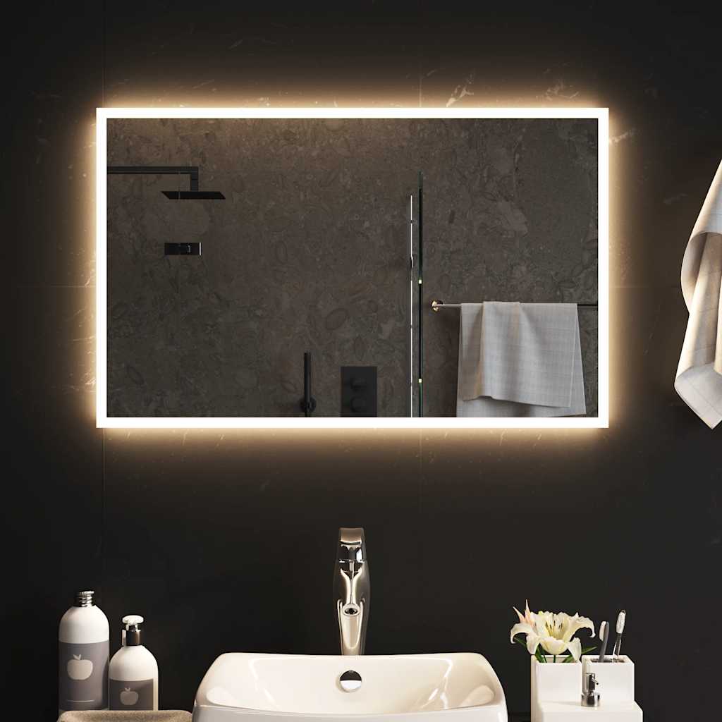 Badkamerspiegel LED 80x50 cm is nu te koop bij PeponiXL, paradijselijk wonen!