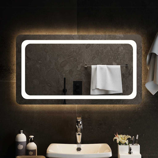 Badkamerspiegel LED 90x50 cm is nu te koop bij PeponiXL, paradijselijk wonen!