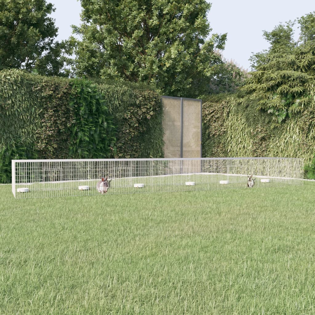 Konijnenkooi met 5 panelen 541x109x54 cm gegalvaniseerd ijzer is nu te koop bij PeponiXL, paradijselijk wonen!
