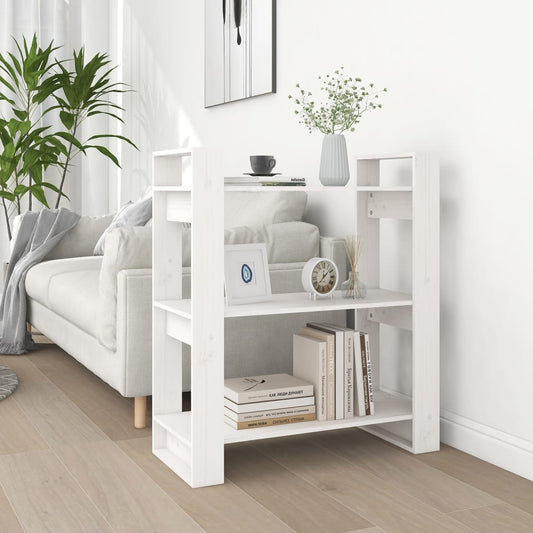 Boekenkast/kamerscherm 80x35x91 cm massief grenenhout wit is nu te koop bij PeponiXL, paradijselijk wonen!