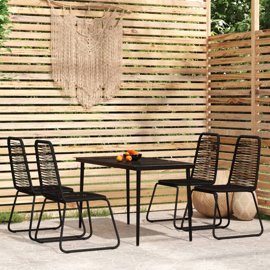 5-delige Tuinset zwart is nu te koop bij PeponiXL, paradijselijk wonen!