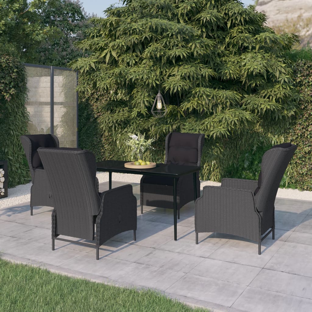 5-delige Tuinset donkergrijs is nu te koop bij PeponiXL, paradijselijk wonen!