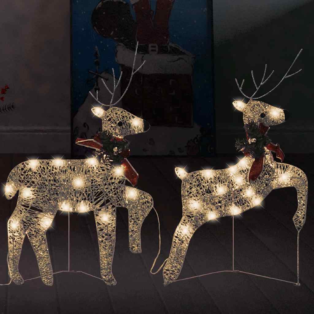 Kerstrendieren 2 st 40 LED's goudkleurig is nu te koop bij PeponiXL, paradijselijk wonen!