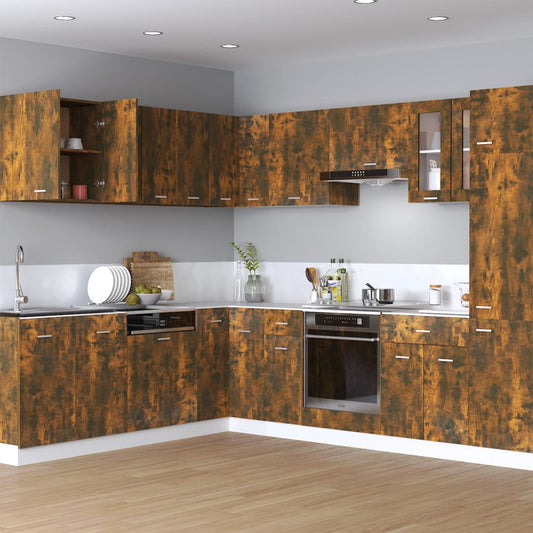 Bovenkast Lyon 60x31x60 cm bewerkt hout gerookt eikenkleurig is nu te koop bij PeponiXL, paradijselijk wonen!