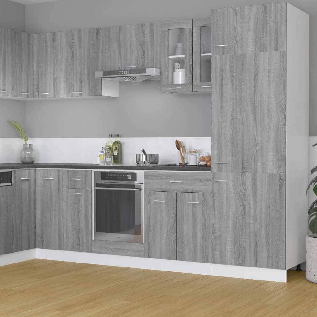 Vitrinekast hangend Lyon 60x31x60 cm bewerkt hout grijs sonoma eiken is nu te koop bij PeponiXL, paradijselijk wonen!