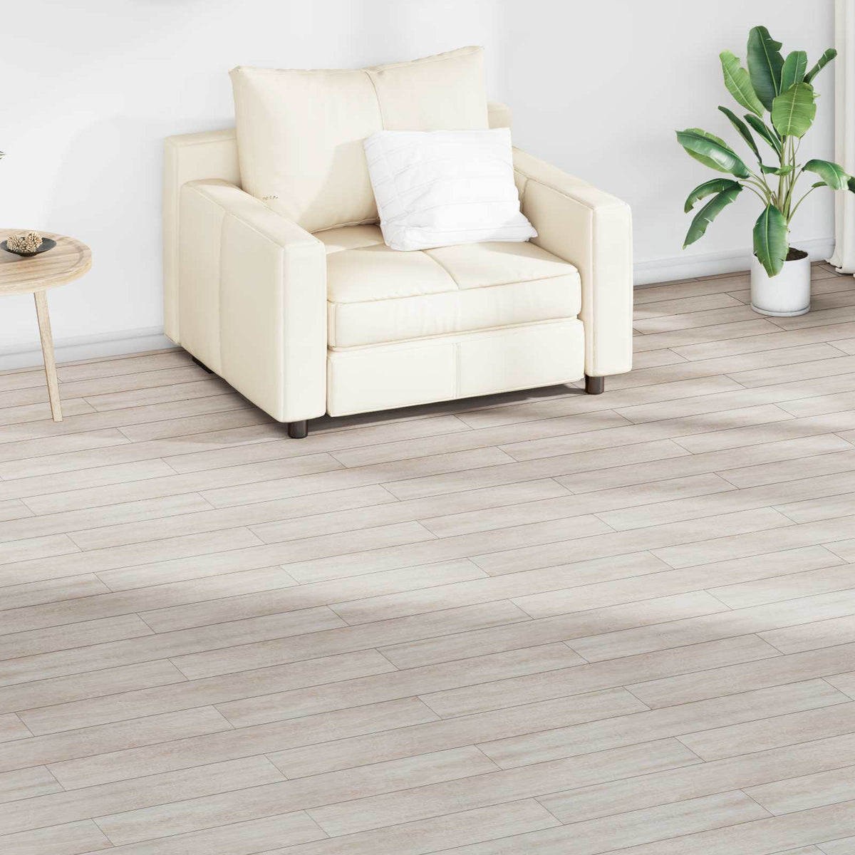 Vloerplanken 18 pcs Eiken Klassiek Wit 2,51 m² PVC is nu te koop bij PeponiXL, paradijselijk wonen!
