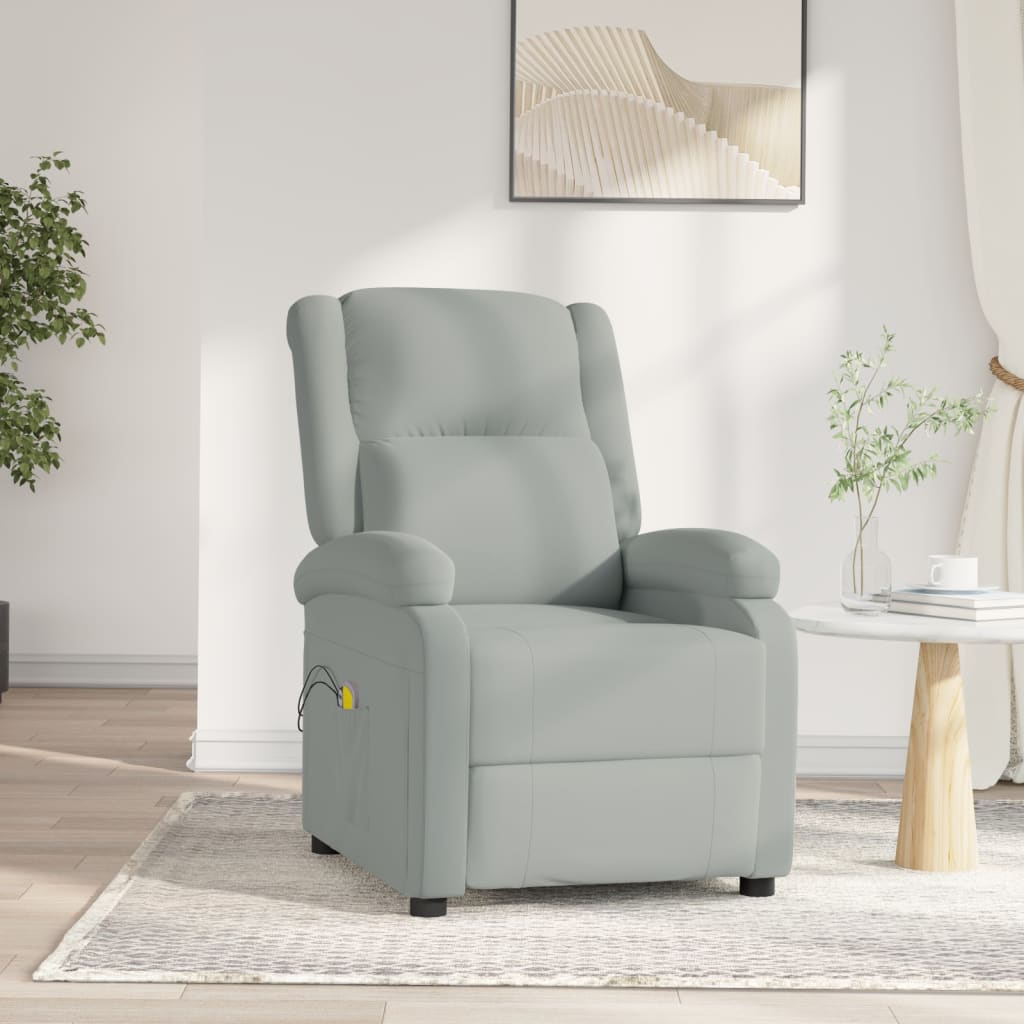 Massagestoel elektrisch fluweel lichtgrijs is nu te koop bij PeponiXL, paradijselijk wonen!