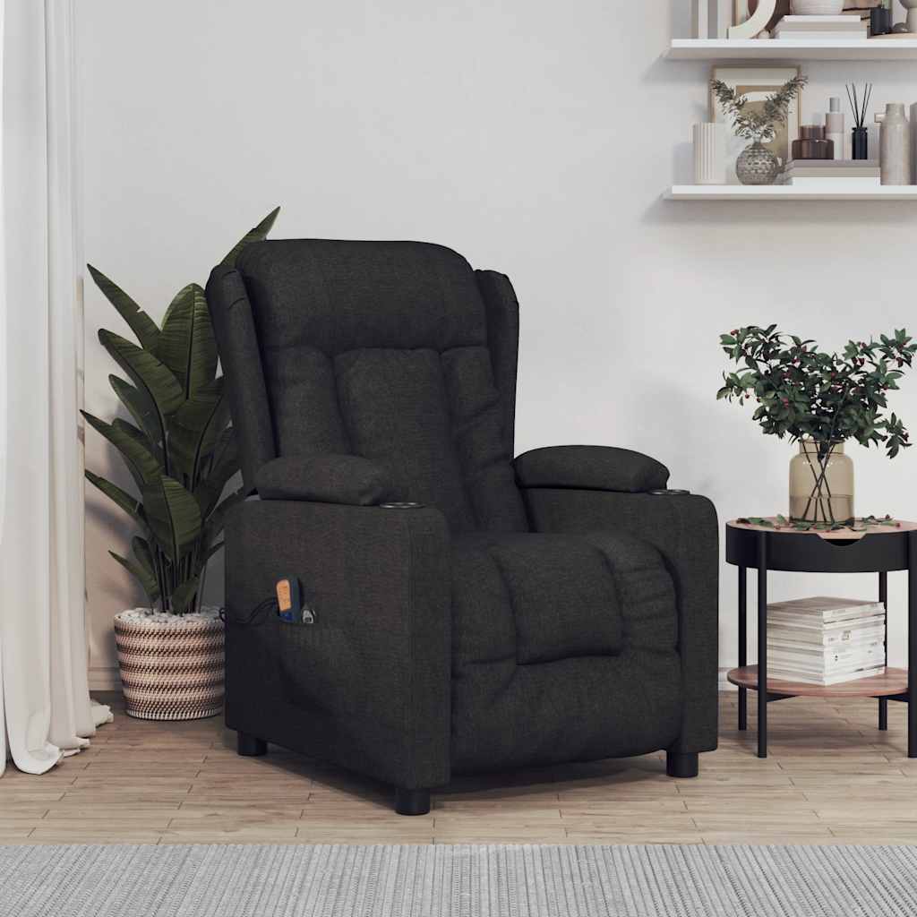 Massagestoel elektrisch stof zwart is nu te koop bij PeponiXL, paradijselijk wonen!