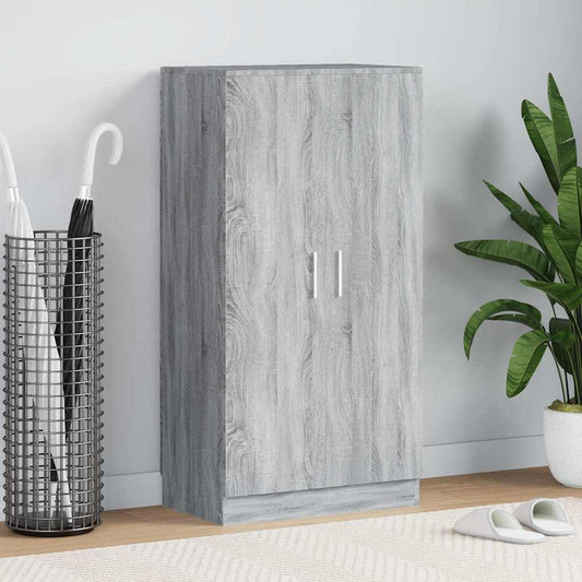 Schoenenkast 55x35x108 cm bewerkt hout grijs sonoma is nu te koop bij PeponiXL, paradijselijk wonen!