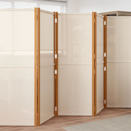 Kamerscherm met 6 panelen 420x180 cm crèmewit is nu te koop bij PeponiXL, paradijselijk wonen!
