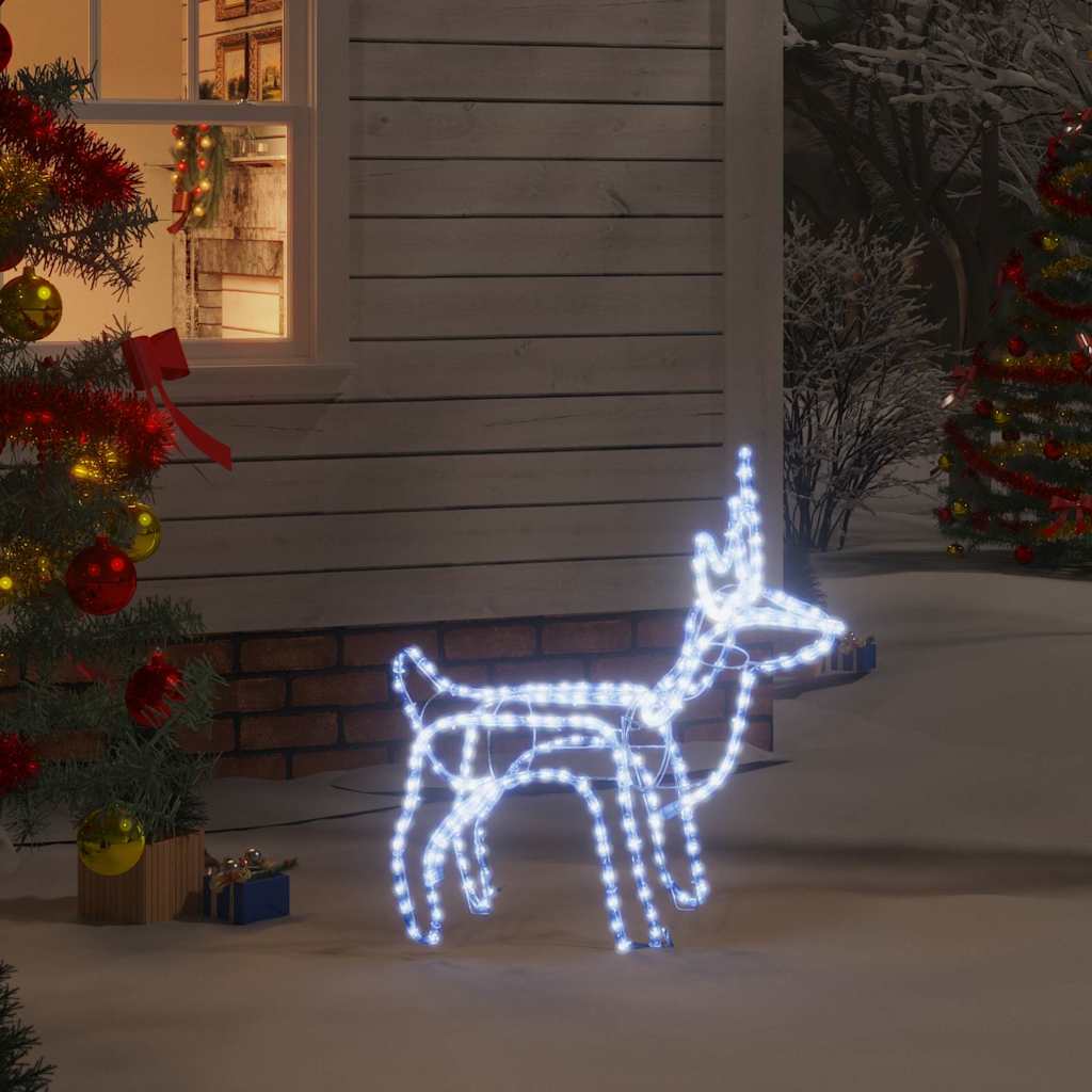 Kerstfiguur rendier koudwit 60x30x60 cm is nu te koop bij PeponiXL, paradijselijk wonen!