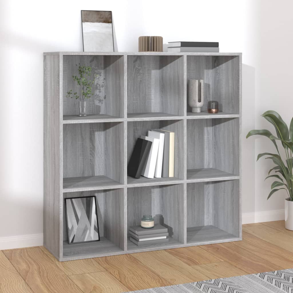 Boekenkast 98x29x97,5 cm grijs sonoma eikenkleurig is nu te koop bij PeponiXL, paradijselijk wonen!