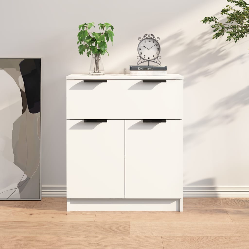 Dressoir 60x30x70 cm bewerkt hout wit is nu te koop bij PeponiXL, paradijselijk wonen!