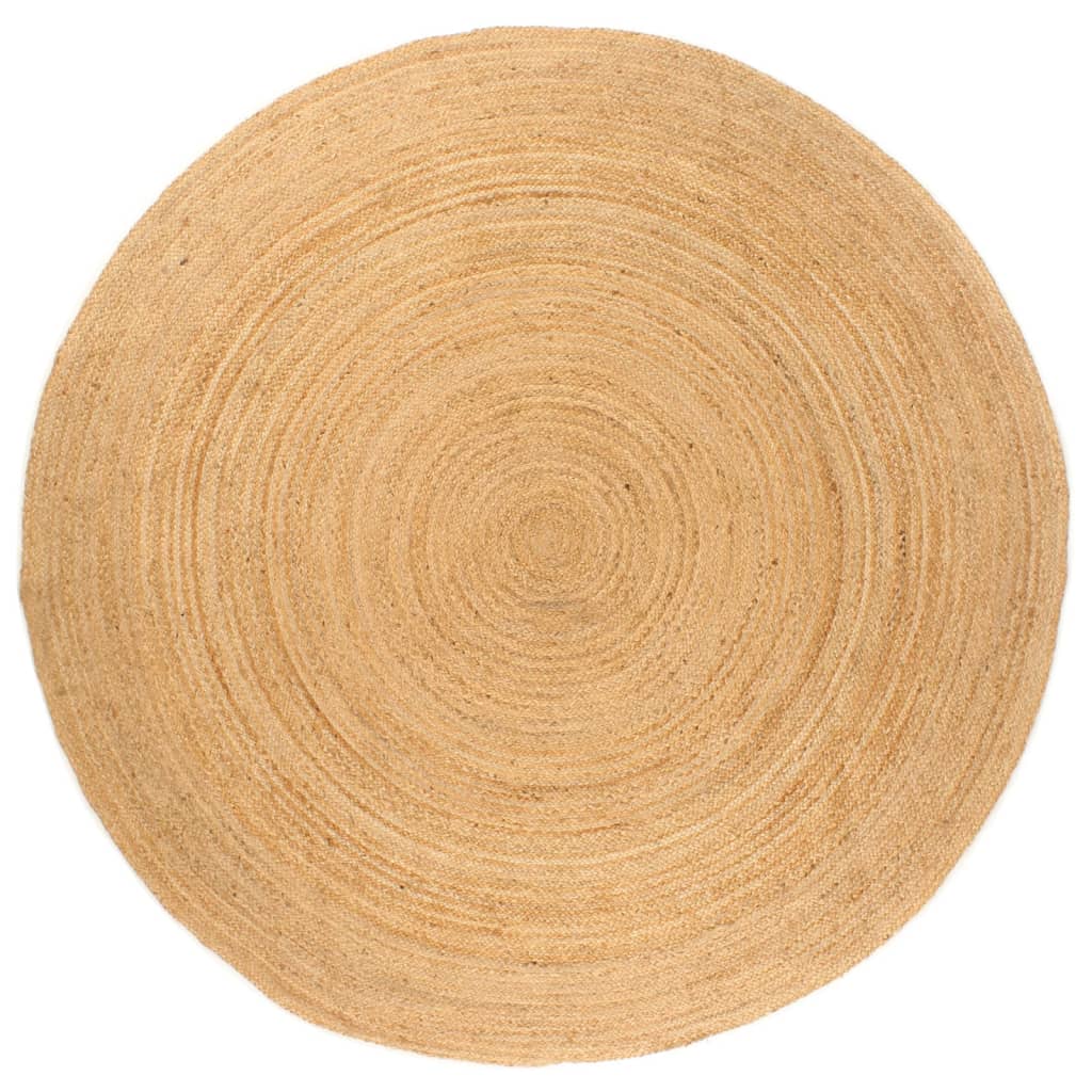 Tapijt rond 180 cm gevlochten jute is nu te koop bij PeponiXL, paradijselijk wonen!