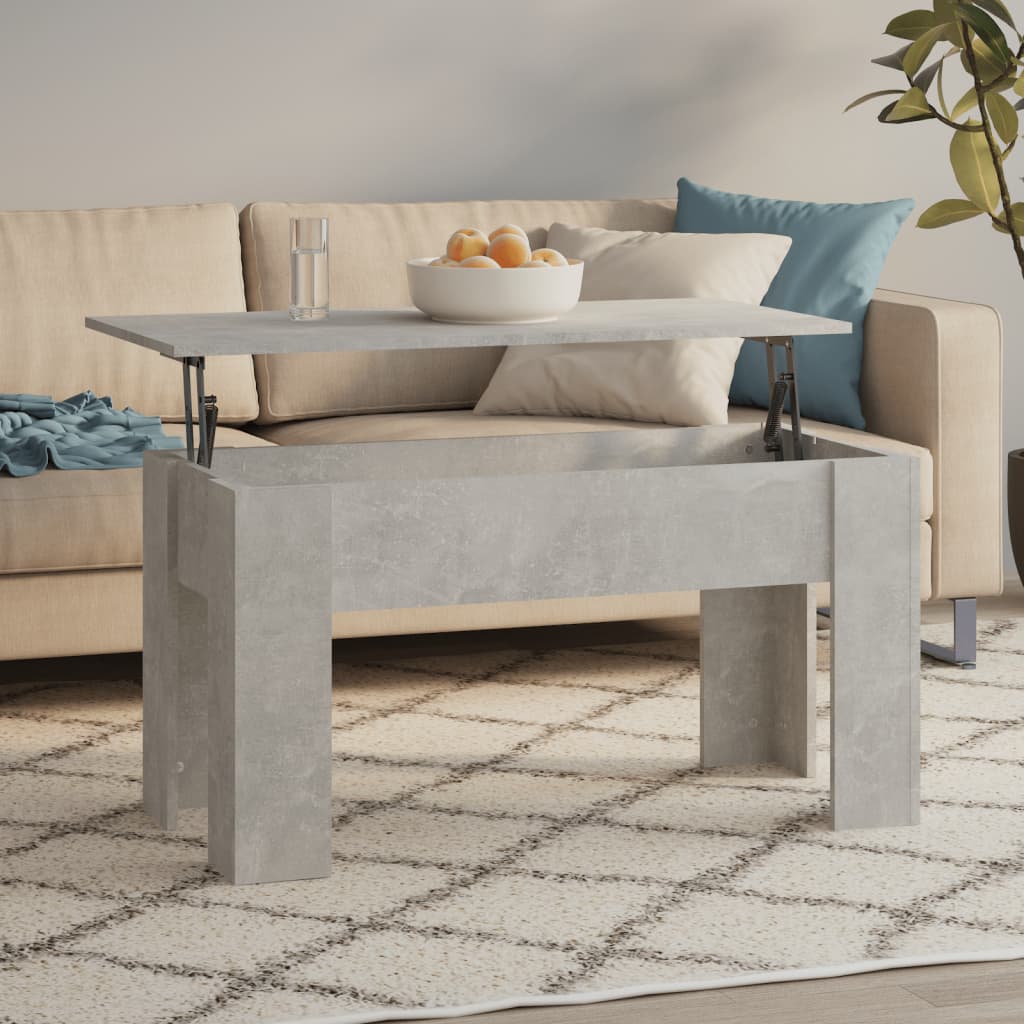 Salontafel 101x49x52 cm bewerkt hout betongrijs is nu te koop bij PeponiXL, paradijselijk wonen!