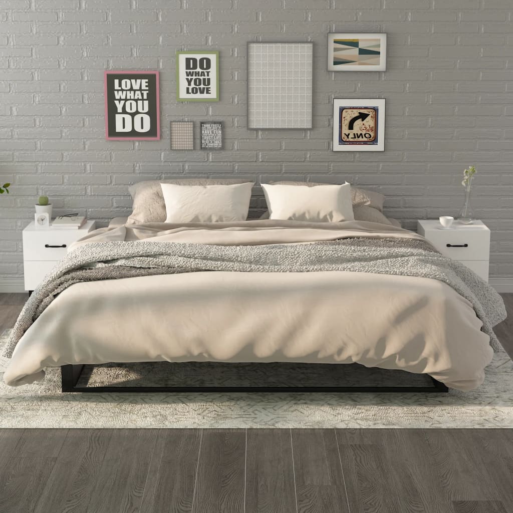 Nachtkastjes 2 st 40x35x47,5 cm wit is nu te koop bij PeponiXL, paradijselijk wonen!