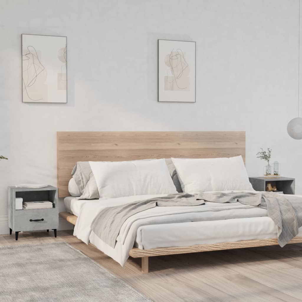 Nachtkastjes 2 st bewerkt hout betongrijs is nu te koop bij PeponiXL, paradijselijk wonen!