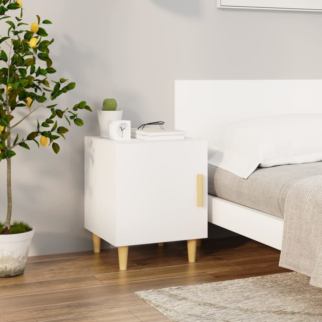 Nachtkastje bewerkt hout wit is nu te koop bij PeponiXL, paradijselijk wonen!