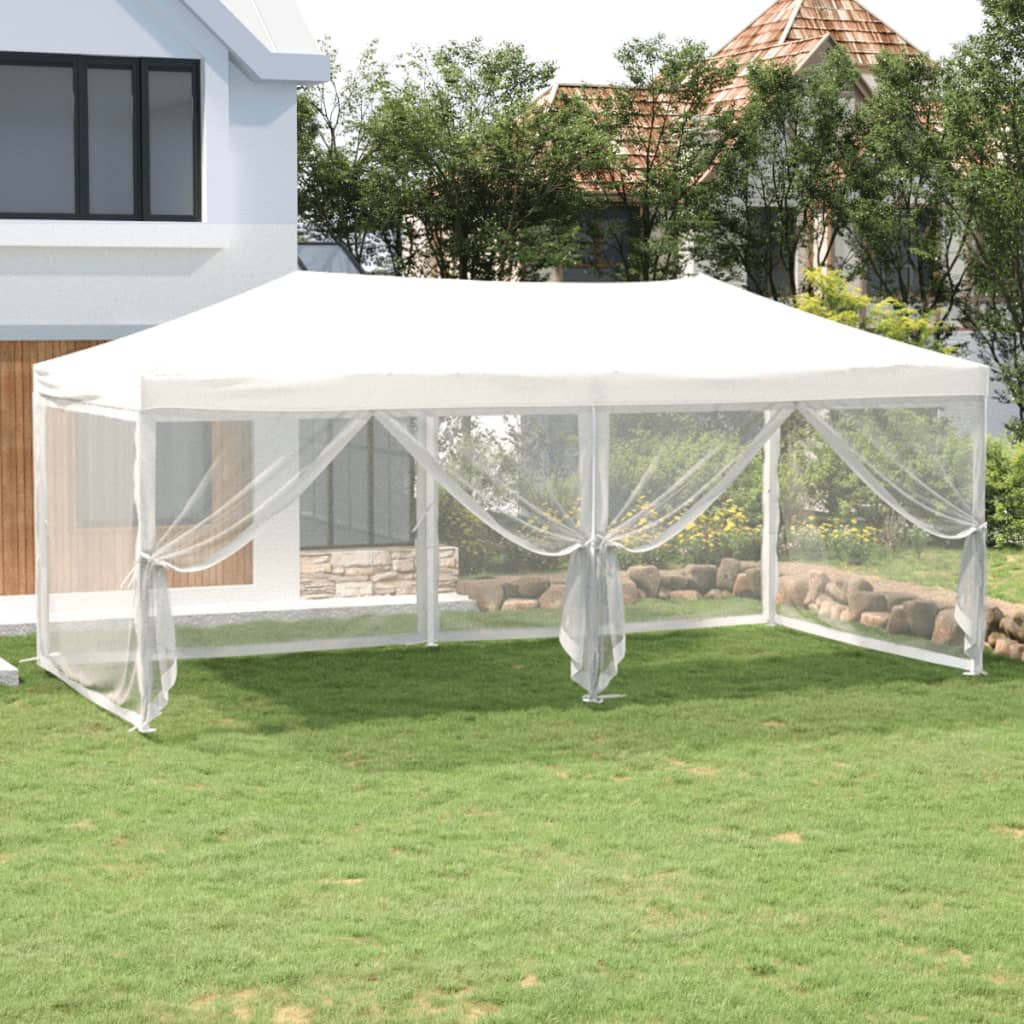 Partytent inklapbaar met zijwanden 3x6 m wit is nu te koop bij PeponiXL, paradijselijk wonen!