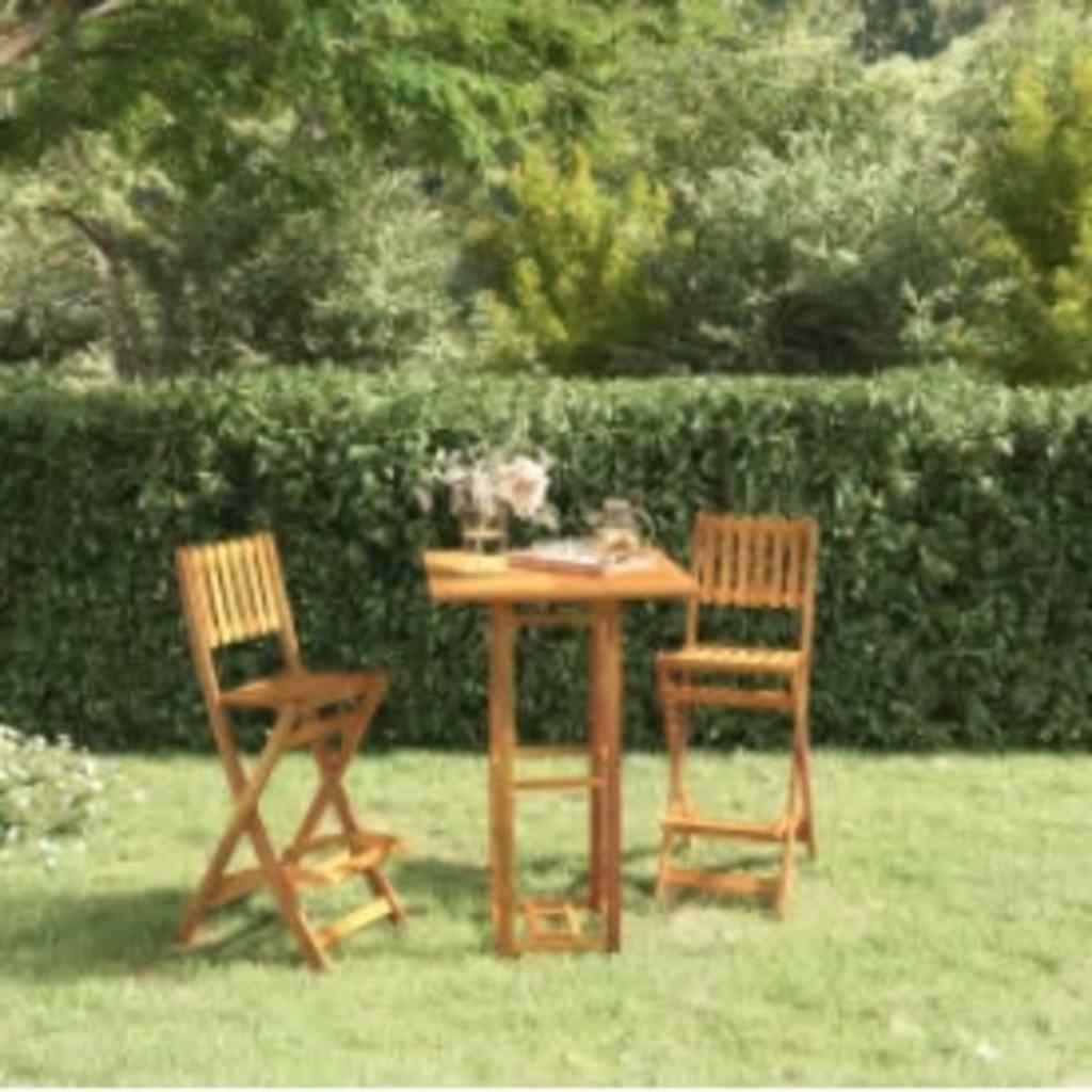 Bistrotafel 75x75x110 cm massief acaciahout is nu te koop bij PeponiXL, paradijselijk wonen!