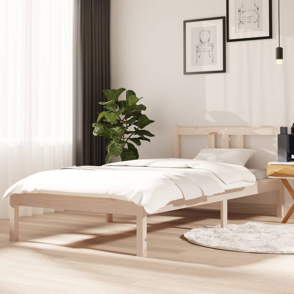 Bedframe massief hout 90x190 cm is nu te koop bij PeponiXL, paradijselijk wonen!