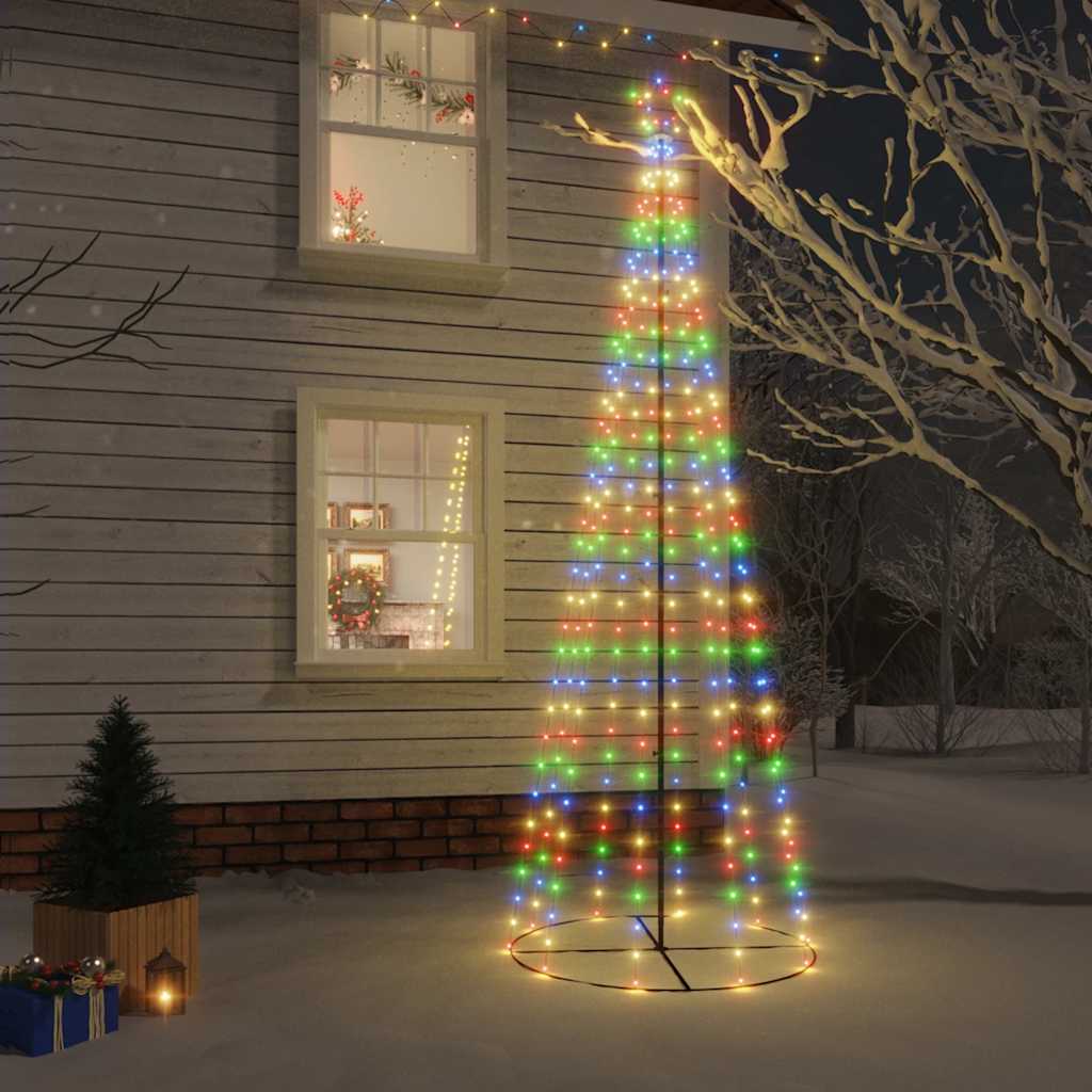 Kegelkerstboom 310 LED's 100x300 cm meerkleurig is nu te koop bij PeponiXL, paradijselijk wonen!