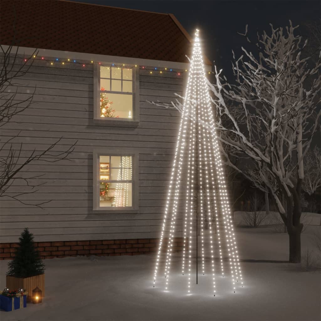 Kerstboom met grondpin 732 LED's koudwit 500 cm is nu te koop bij PeponiXL, paradijselijk wonen!