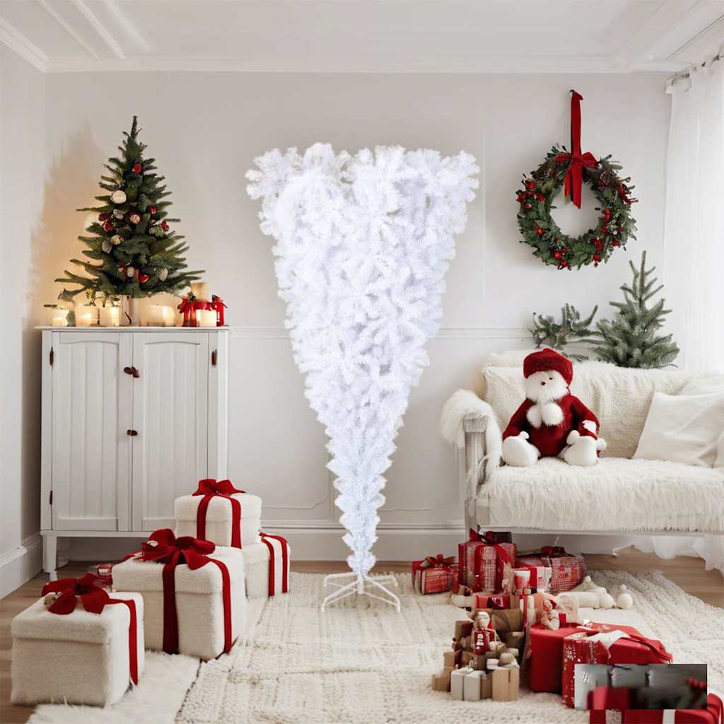 Ondersteboven kunstkerstboom PVC, steel Wit is nu te koop bij PeponiXL, paradijselijk wonen!