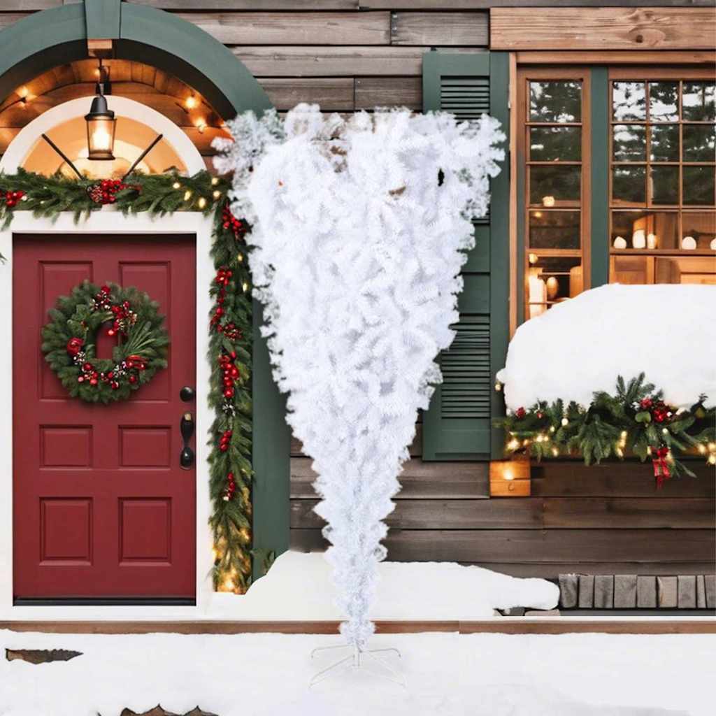 Ondersteboven kunstkerstboom PVC, Steel Wit is nu te koop bij PeponiXL, paradijselijk wonen!