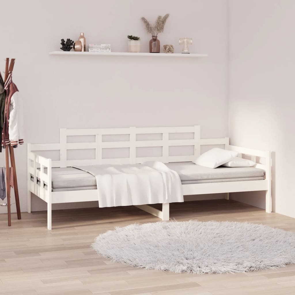Slaapbank massief grenenhout wit 90x200 cm is nu te koop bij PeponiXL, paradijselijk wonen!